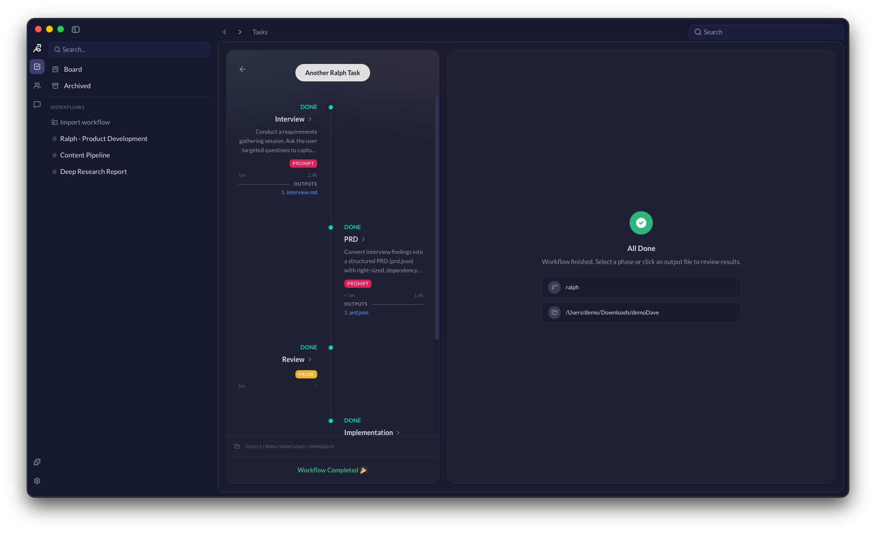 Launchpad Studio - Workflow Tasks